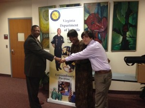 William Stephens, Regional Re-entry Specialist -Department of Juvenile Justice, Elizabeth Charity, CEO and Founder Youth Outreach Services and Michael Dawkins, George Mason University Social Entrepreneurship Society President