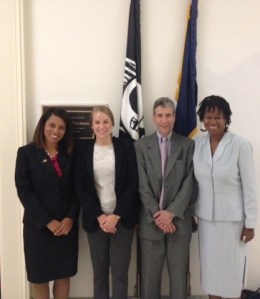 Tameka Casselle, Youth Outreach Services Grant Writer/Manager, Julia M. Angelotti, Legislative Assistant,  Kerry Bolognese, Director, Federal Relations Office of Government and Community Relations